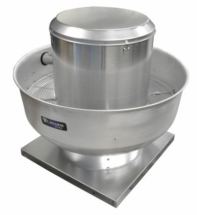 CANARM Upblast Exhauster: Belt Drive, Includes Drive Pack, 16 1/2 in Wheel, 2,598 cfm - Kitchen Air Belt-Drive Fans with Drive