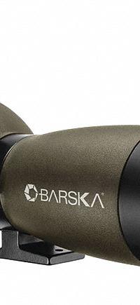 BARSKA Spotting Scope: 20x to 60x, 101 ft @ 1000 yd (20x)/52.5 ft @ 1000 yd (60x), Hunting (MPN AD12706). Key specifications — Color: Green; Magnification: 20x to 60x; Field of View: 101 ft @ 1000 yd (20x); Weather Resistant: Fog Resistant; Brand: BARSKA; Product Type: Spotting Scope.