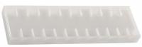Tube Rack: 2 in Overall Wd, 1/2 in Overall Ht, 6 in Overall Lg, LDPE, White, (12) Cuvettes (MPN 202215). Key specifications — Material: LDPE; Color: White; Product Type: Cuvette Rack; Total Holding Capacity: (12) Cuvettes; Brand: DYNALON.