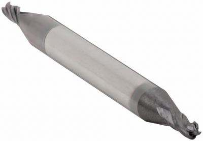 APPROVED VENDOR Ball End Mill: Carbide, AlTiN Coated, Double End, 4 Flute, 9/64" Mill Dia - Double-End Carbide Ball End Mills