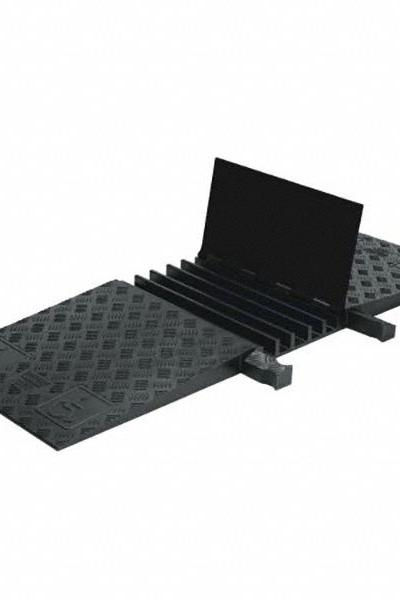 ADA Cable Protector: 5 Channels - Accessibility Cable Ramps with Hinged Cover