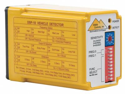 DIABLO CONTROLS, INC. Vehicle Detector: 10 to 30V AC/DC, 20 uH Min Loop Inductance - Plug-In Vehicle Detectors