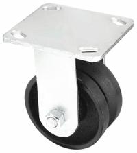 APPROVED VENDOR Plate Caster: Rigid, Iron, 5 in Wheel Dia, 2 in Wheel Wd, 6 1/2 in Mounting Ht (MPN 1NWC5). Key specifications — attr1100373: APPROVED VENDOR.