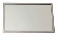 SEE ALL Bathroom Mirror: Rectangular, Glass, 24 in Overall Ht, 48 in Overall Wd, 1 in Overall Dp (MPN FR4824G). Key specifications — Brand: SEE ALL INDUSTRIES; Frame Material: Stainless Steel; Frame Finish: Polished; Frame Color: Silver; Mirror Edge Style: Polished Edge; Lighted: No.