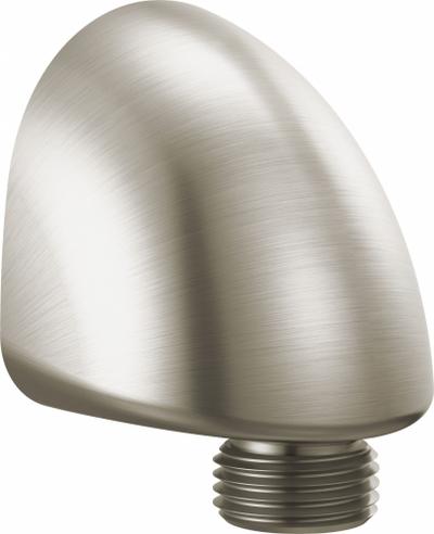 Delta Wall Elbow: Brass, Lumicoat Stainless Finish, 1/2 in Connection Size - Wall Elbows for Handheld Showerheads