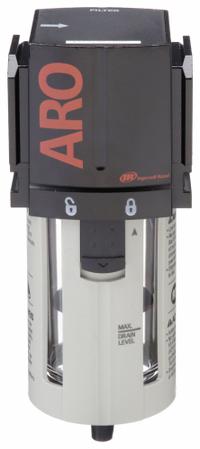 ARO Compressed Air Filter: Particulate, 3/4 in NPT, 5 micron, 216 cfm, 150 psi Max Op Pressure, 2000 (MPN F35351-400). Key specifications — attr110055: 2000; attr110008: ARO.