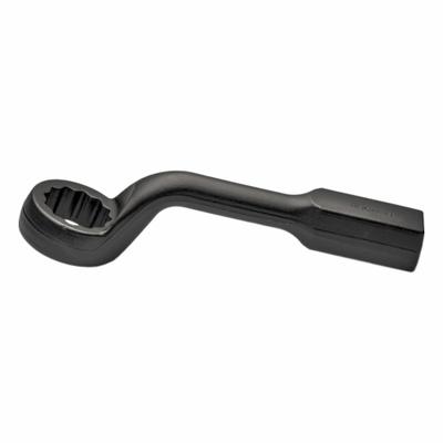 WRIGHT TOOL Striking Face Box Wrench: Forged Steel, Black Oxide, 3 3/4 in Head Size - SAE, Offset Handle, 12-Point, Striking Box End Wrenches