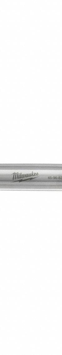 MILWAUKEE Flare Nut Wrench: Chrome Vanadium Steel, Chrome, 19 mm_21 mm Head Size (MPN 45-96-8355). Key specifications — attr309723: No; attr309730: Chrome; attr309729: Chrome Vanadium Steel; attr324937: MILWAUKEE.