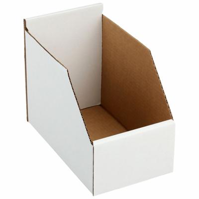 PACKAGING CORPORATION OF AMERICA Corrugated Shelf Bin: 11 in Overall Lg, 6 1/4 in x 8 1/2 in - Light-Use Cardboard Shelf Bins