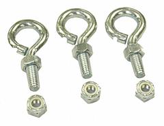 PATTERSON Bolts (MPN HV KIT). Key specifications — Includes: (3) Eye Bolts; Fan Accessory Finish: Zinc-Plated; Manufacturer Part Number: HV KIT; Brand: PATTERSON; Fan Accessory Color: Silver.