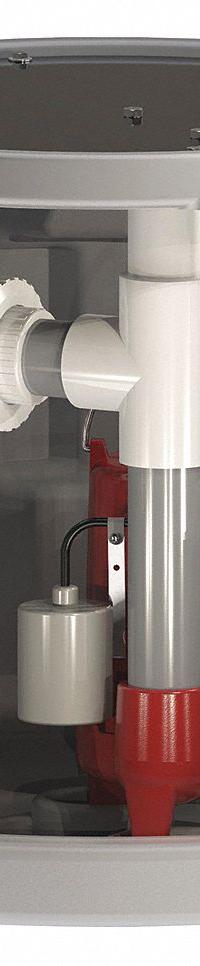 LIBERTY PUMPS Sewage Ejector System: 41 gal, 1/2 hp, 115V AC, 120 gpm Flow Rate @ 10' of Head, 4 in (MPN P382LE51SD-2/A2W). Key specifications — Rated Voltage: 115V AC; Discharge Location: Top; Brand: LIBERTY PUMPS; Switch: Piggyback Tether Float.