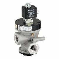 AVENTICS Solenoid Air Control Valve: Three-Way / Two-Position, Female 1/2 in NPT, Female 1/2 in NPT (MPN 8227A1NA41A00C7). Key specifications — attr1078830: Zinc Alloy; attr1078874: Spring Return; attr1078854: Normally Closed.