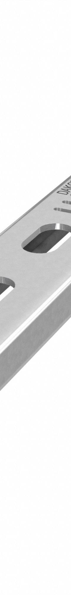 Strut Channel: Steel, Pre-Galvanized Zinc, 12 ga Gauge, Perforated Slot, 8 mm Slot Spacing (MPN DS-SS131612-42-PG/10). Key specifications — Material: Steel; Color: Gray; Finish: Pre-Galvanized Zinc; Slot Type: Narrow Slotted; Brand: DAKOTA SYSTEMS.