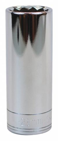 SK PROFESSIONAL TOOLS Socket: Metric, 1/2 in Drive Size, 23 mm Socket Size, 12-Point, Deep, Chrome (MPN 48023). Key specifications — attr1204417: SK PROFESSIONAL TOOLS; attr1204392: Chrome.