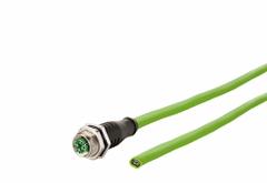 METZ CONNECT M12 Cable: Cat7, M12 Jack Male Straight x Bare Wire, 2 m Lg, PUR, Green, X Coding, X (MPN 142M2X20020). Key specifications — Brand: METZ CONNECT; Cable Jacket Color: Green; End 1 Coding: X; End 2 Coding: X; IP Rating: IPX7; Performance Category: Cat7.