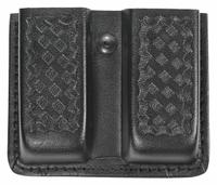HEROS PRIDE Magazine Pouch: Black, Synthetic Leather, Basket Weave, 3 3/4 in x 1 7/16 in (MPN 1438W). Key specifications — attr188437: Black; attr188438: Synthetic Leather; attr188431: Magazine Pouch.