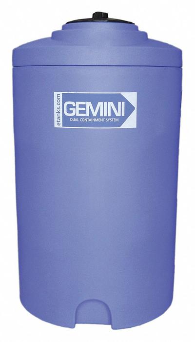 PEABODY ENGINEERING Storage Tank: Double Wall, Vertical, 65 gal, Closed Top - Dual Containment Liquid Storage Tanks