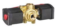 REDHAT Solenoid Valve: 4-Way, 3/8 in Pipe Size, 120V AC, Explosion Proof/Watertight, NAMUR Mount (MPN EF8342G022). Key specifications — Pipe Size: 3/8 in; Voltage: 120V AC; Brand: REDHAT; Coil Enclosure: Explosion Proof.