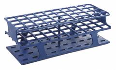 Tube Rack: 3 3/8 in Overall Wd, 10 in Overall Ht, 4 in Overall Lg, POM, Blue, (40) Wells, Benchtop (MPN HS27513B). Key specifications — Material: POM; Mounting Location: Benchtop; Color: Blue; Product Type: Test Tube Rack; Total Holding Capacity: (40) Wells; Brand: HEATHROW SCIENTIFIC.