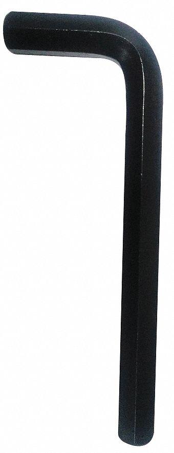 WESTWARD Hex Key: 0 Ball Ends, 1/2 in Tip Size, SAE, Short, Alloy Steel, Black Oxide - L-Shaped Hex Keys