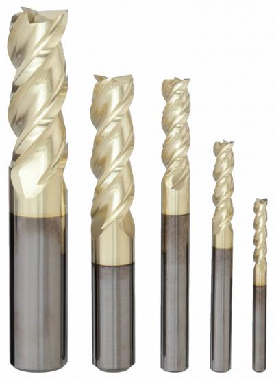 APPROVED VENDOR End Mill Set: Square, 5 Pc, Carbide, ZrN Coated, 3 Flute - Carbide Square End Mill Sets for Nonferrous Materials