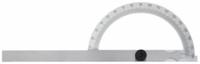 INSIZE Manual-Reading Protractor: 5 29/32 in Blade Lg, 0°to 180°, 1° Graduations, +/-0.3° Accuracy (MPN 4799-1120). Key specifications — attr1182193: Stainless Steel; attr1182194: +/-0.3°; attr1182195: 5-29/32 in; attr1182198: 1°; attr1182218: INSIZE.