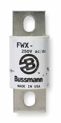 Semiconductor Fuse: FWX Series, Fast-Acting, 125 A, 250 V AC, 250 V DC DC Volt Rating (MPN FWX-125A). Key specifications — Series: FWX; Brand: BUSSMANN; Voltage Type: AC/DC.