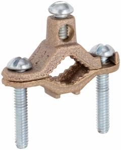 Grounding Connector: Bronze, 10 AWG SOL to 2 AWG STR Grounding Wire Size, 1 Grounding Wires (MPN 2504). Key specifications — Brand: RACO; Description/Special Features: Corrosion Resistance; For Use With: Grounding Wire; Grounding Wire Size: 10 AWG SOL to 2 AWG STR; Material: Bronze; Grounding Wires Connected To: 1/2 in to 1 in Pipe; Manufacturer Part Number: 2504.