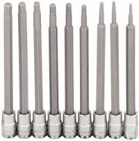 WESTWARD Socket Bit Set: 1 - 25 Pieces, 1/4 in Drive Size, 9 Pieces, 2 mm to 6 mm Tip Size Range (MPN 54TM15). Key specifications — attr1216280: Fixed Insert; attr1216283: WESTWARD; attr1225718: 2 mm to 6 mm; attr1227491: 1/4 in.