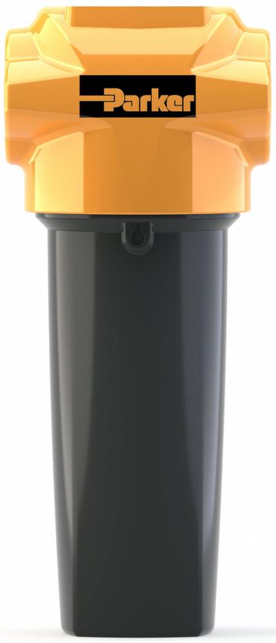 Parker Compressed Air Filter: 0.01 micron, 1/4 in NPT, 21 cfm - Coalescing Filter for Oil Removal