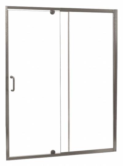 FOREMOST Shower Door and Panel: 42 in Min. Door Wd, 48 in Max. Door Wd, 69 in Overall Ht - Sliding & Panel Shower Doors