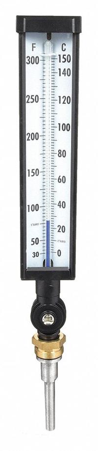APPROVED VENDOR Industrial Glass Thermometer: 30°F to 300°F /0°C to 150°C, +/-1% Accuracy (MPN 4LZP2). Key specifications — Thermometer Thread Type: UNEF; Accuracy: +/-1%; Brand: APPROVED VENDOR.
