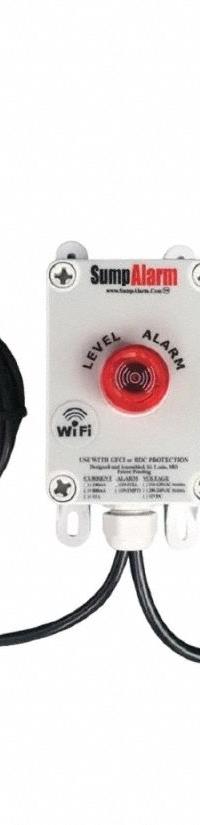 SUMP ALARM High Water Alarm: High Level, 120V AC, Auto/Manual, 90 dB, Audio/Visual, 1 Alarm Inputs (MPN SA-120V-1L-10F-WIFI). Key specifications — Brand: SUMP ALARM; Nameplate Voltage: 120V AC; Manufacturer Part Number: SA-120V-1L-10F-WIFI; Switch Type Included: Tether Float; Battery Backup: No.