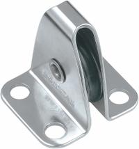 RONSTAN Pulley Block: Lead Pulley Block, Mounted, Upright Mount, 350 lb Working Load Limit, Pulling (MPN RF453). Key specifications — Operation: Pulling; Brand: RONSTAN; Housing Material: 316 Stainless Steel; Sheave Material: Nylon.