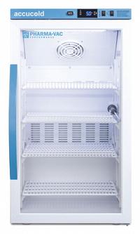 ACCUCOLD Vaccine Refrigerator: 3 cu ft, Undercounter, 2°C to 8°C, 19 in Overall Dp, 34 in Overall Ht (MPN ARG3PV). Key specifications — Door Opening Style: Right; Color: White; Alarm Type: Temperature; Manufacturer Part Number: ARG3PV; Brand: ACCUCOLD; Product Type: Vaccine Refrigerator; Door Type: Swing Glass; Refrigerant Type: R-600a.