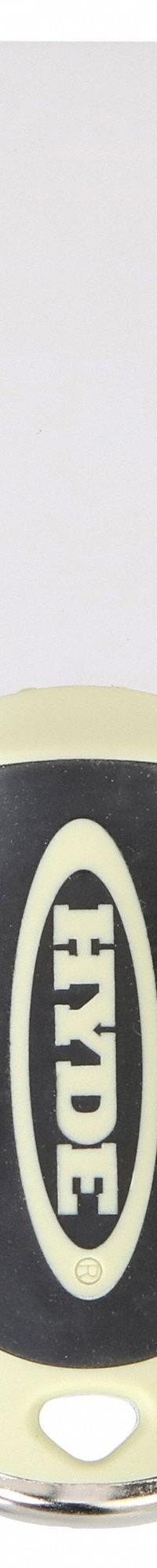 HYDE Putty Knife: Bld. Mat. Carbon Steel, Hdl. Mat. Polypropylene/TPE, Bld. Shp. Straight (MPN 06222). Key specifications — attr1004888: HYDE; attr1029665: Full.