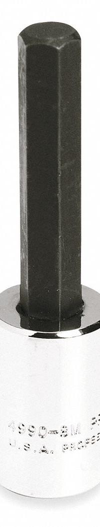 PROTO Socket Bit: 3/8 in Drive Size, Hex Tip, 5 mm Tip Size, 2 23/32 in Overall Lg, Fixed Insert (MPN J4990-5M). Key specifications — attr1204765: Fixed Insert; attr1204767: PROTO.