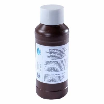 HACH Turbidity Standard: Lab, 100 mL Volume, 1 NTU, Bottle, 100-97-0, Std, 2659842 - Turbidity Standards