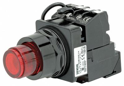 Siemens Illuminated Push Button: Illuminated, Extended Profile, Non-Metallic, 30 mm - Illuminated Extended-Length Push Buttons