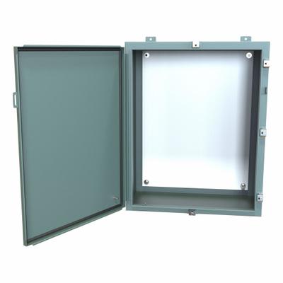 HAMMOND Electrical Enclosure: Steel, 30 in x 24 in x 12 in, NEMA 12/13/3R/4, w/Panel - Steel Washdown Enclosures