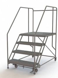TRI-ARC Mobile Work Platform: 3.3 ft Platform Ht - Max, 36 in x 35 in, Steel, 800 lb Load Capacity (MPN WLWP143636SL). Key specifications — Mobility: Rolling; Brand: TRI-ARC; Color: Gray; Height Adjustability: Fixed Height; Includes Handrails: Handrails Included; Locking Mechanism: Foot-Activated Step Lock; Handrails: Includes Handrails.