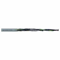 CHAINFLEX Control Cable: 17 AWG, 3 Conductors, Order by the Foot, PVC Jacket, 300 V (MPN CF130-10-03). Key specifications — Conductor Material: Copper; Conductor Configuration: Single; Minimum Bend Radius Factor - Fixed: 4 x OD; Minimum Bend Radius Factor - Flexible: 6 x OD; Includes Ground: Yes; Minimum Bend Radius Factor - E-Chain: 7.5 x OD; Resistance Properties: Flame Retardant; Standards: CTP C-DE.PB49.B.00416.