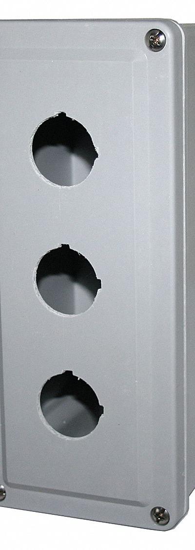 EATON Push Button Enclosure: 30mm, 3 Holes, Non-Metallic, NEMA 12/3/4X - Enclosures for 30mm Operators