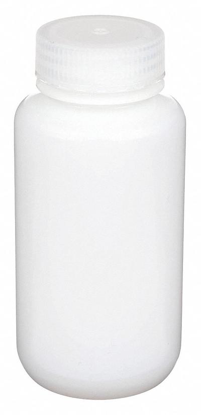 APPROVED VENDOR Sampling Bottle: HDPE, 125 mL, 4 fl oz, Closure Included, Colorless - HDPE Wide Mouth Round Lab Bottles