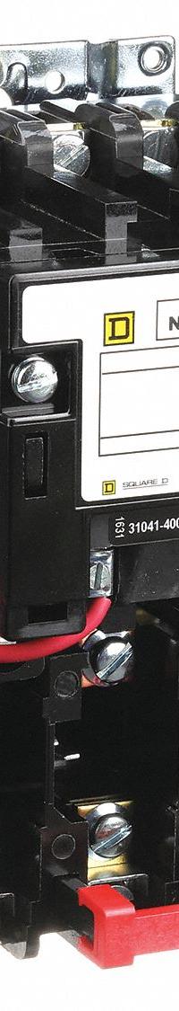 SQUARE D Magnetic Motor Starter: Non-Reversing, 3 Poles, NEMA Size 1, 27 A, 480V AC Coil (MPN 8536SCO3V06). Key specifications — Brand: SQUARE D; Coil Voltage: 480V AC; Phase: Three; Operator: None; Terminal Connection Type: Screw Clamp Terminals; Includes Pilot Light: No; Operator Controls: None; Auxiliary Contacts Included: No Auxiliary Contacts Included.