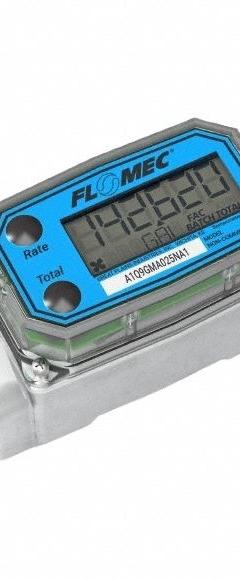 GPI Turbine Meter: Flow Meter, Turbine, 1 in NPT, 1 in Connection Size, NPT, 0.3 gpm – 3 gpm, 1.5V (MPN A1Q9GMA025NA1). Key specifications — Product Type: Flow Meter; Rotor Material: Nylon; Accuracy %: +/- 5%; Brand: GPI; Unit Of Measure: Gallons; Display Type: LCD; Termination: Not Listed.