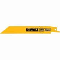 DEWALT Reciprocating Saw Blade: 24 Teeth per Inch, 6 in Blade Lg, 0.04 in Blade Thick, Metal, 25 PK (MPN DW4813B25). Key specifications — attr1109198: 24; attr1109200: Rigid for Straight Cuts; attr1109201: Straight; attr1109209: DEWALT.