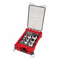 MILWAUKEE Hole Saw Kit: 12 Pieces, 1 5/8 in Max. Cutting Dp, Bi-Metal, 3.5 Teeth per Inch (MPN 49-22-4702). Key specifications — attr1098178: 3.5; attr1098172: MILWAUKEE.