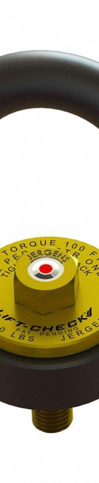 JERGENS Hoist Ring: Pivot/Swivel, w/Indicator, 7/8"-9, Max. 8,000 lb, Lifting/Pulling (MPN 23523LC). Key specifications — attr994472: JERGENS; attr994492: 7/8"-9; attr998493: Pulling.