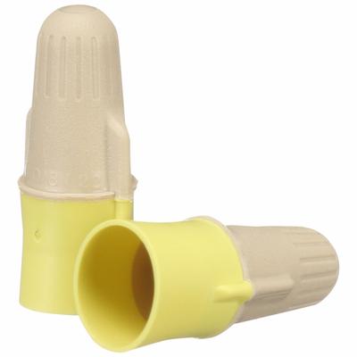 3M Twist-On Wire Connectors: Tan/Yellow, Wire Sizes 22 AWG – 12 AWG, 600 V - Wide-Range Wire Connectors